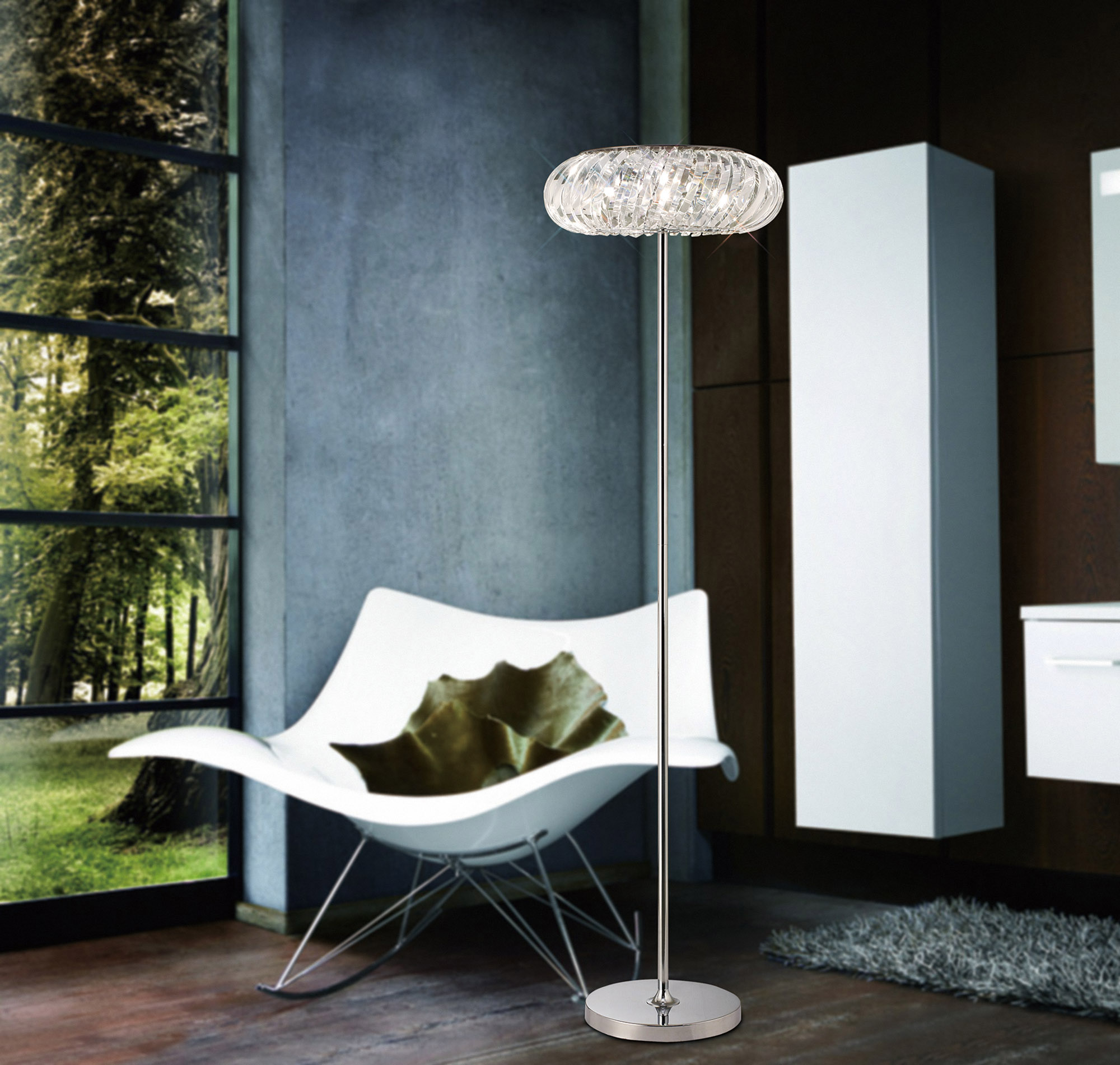 Banda Crystal Ceiling Lights Diyas Ringed & Square Crystal Fittings